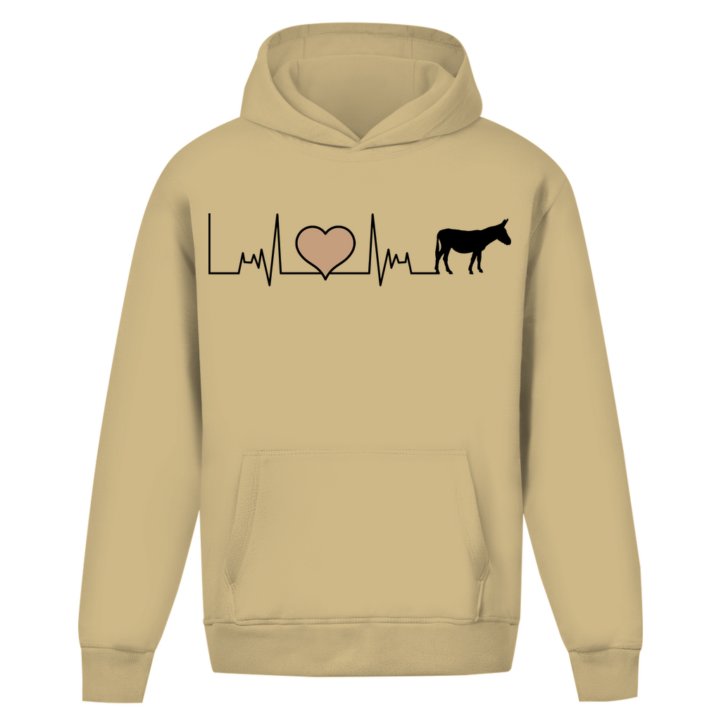 Oversize Hoodie Ohne Kordel Esel Herzschlag